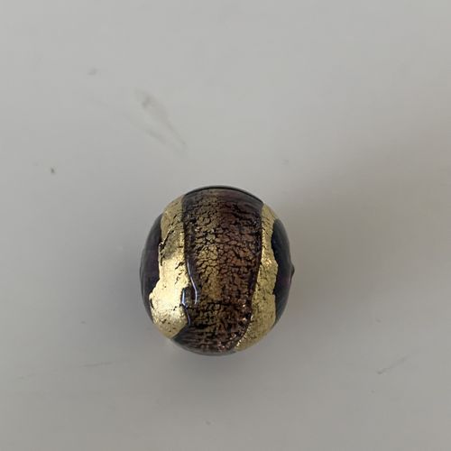 Murano Perle braun/gold, 14 und 16 mm