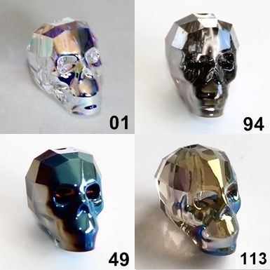 Swarovski Skull-Perlen, 13 mm