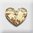 Swarovski Heart Truly in Love golden shadow, 28 mm