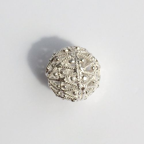 Perlen 925 Silber, filigran, 12 mm