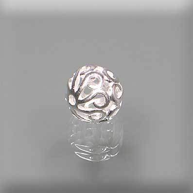 Perlen filigran 925 Silber, 9 mm