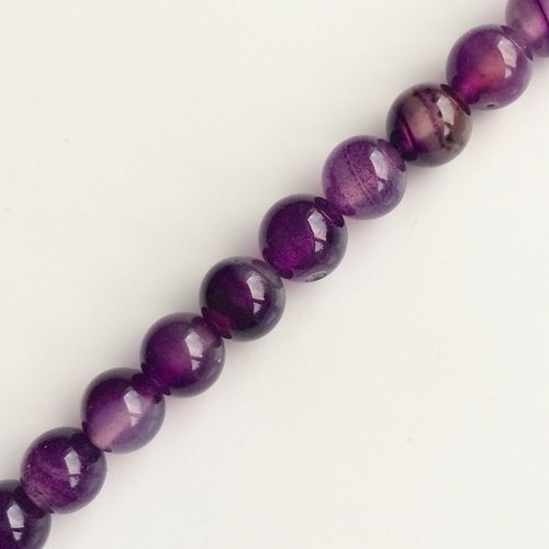Edelstein Perlen Achat violett, 8 - 9 mm, 1 Strang