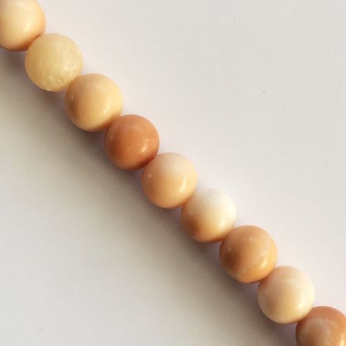 Edelstein Perlen Aragonit, 6 mm, 1 Strang