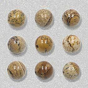 Edelstein Perlen Landschafts Jaspis, 6 und 8 mm