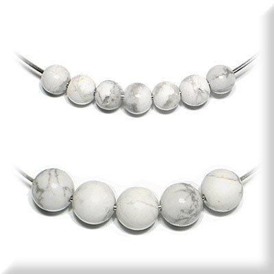 Edelstein Perlen Magnesit, 4 und 6 mm