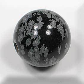 Kugel Flocken-Obsidian, 14 und 20 mm