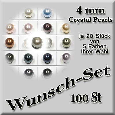 Swarovski Crystal Pearls Wunschtöne 4 mm, 5 x 20 Stück