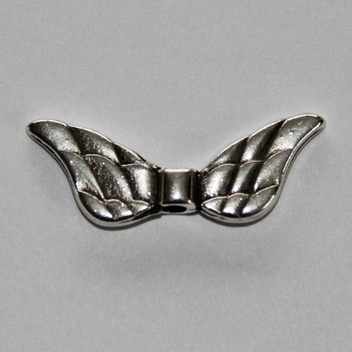 Metall-Flügel Perlen 30 mm, silber, gold
