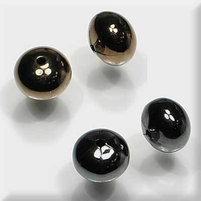 Edelstahl Diskus Perlen, 12 mm
