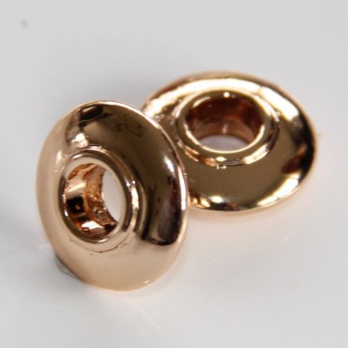 Metall Diskus Perlen vergoldet, 14 mm