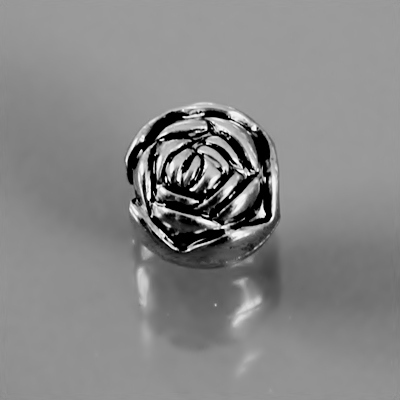 Metall-Perlen Rose, 10 mm