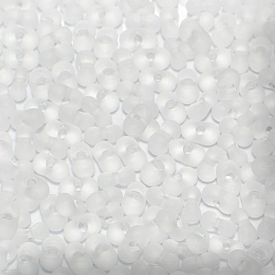 Rocailles Farfalle, 6,5 mm matt weiß, 10 g