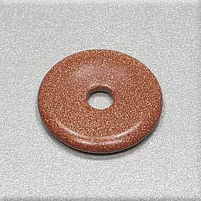 Edelstein Donut Goldfluss, 30 mm