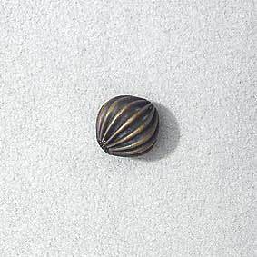 Perlen Aluminium altgold, 14 mm