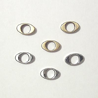 Metall Oval Perlen, 10 x 5 mm