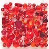 Glasperlen-Mix rot,15 g