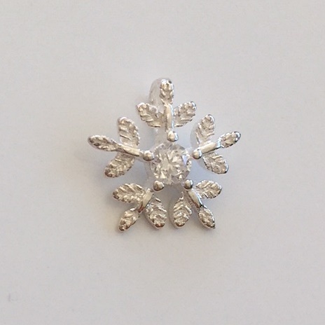 Schneeflocke 925 Silber, 12 mm