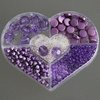 Perlen Box Herzform, lila