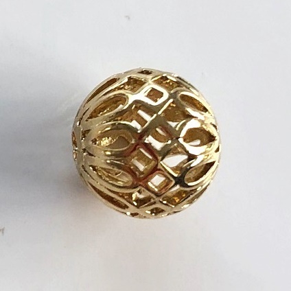 Perlen 24 Karat vergoldet filigran, 11,5 mm
