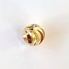 Riffel-Perlen 24 Karat vergoldet, 4 mm
