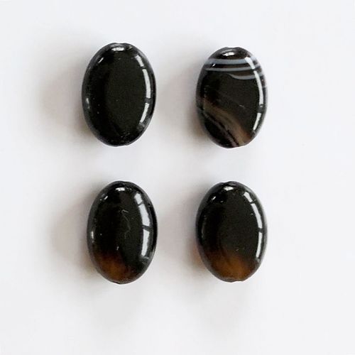 Edelstein Perlen Agat oval 14 x 10 mm