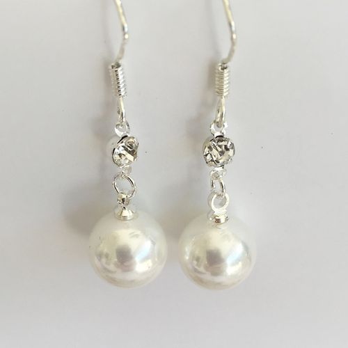 Südsee-Perlen Ohrhänger, 925 Silber  -  ausverkauft