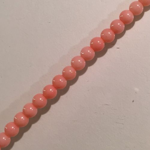 Korallen Perlen rosa, 4 mm, 1 Strang
