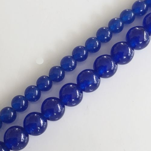 Edelstein Perlen Blauachat 4, 6 und 8 mm, 1 Strang
