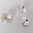 Kegel-Perlen 925 Silber gebürstet, 7 mm