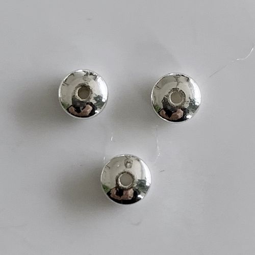 Linsen-Perlen 925 Silber, 3,5 und 4 mm