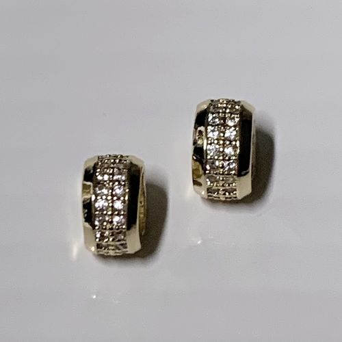 Metall Zylinder Micro Pave, 8 mm