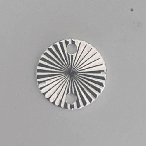 Plättchen-Perlen 925 Silber 8 mm, 2 Löcher