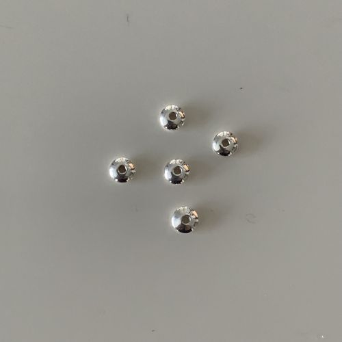 Diskus Perlen 925 Silber 4 mm, 10 Stück