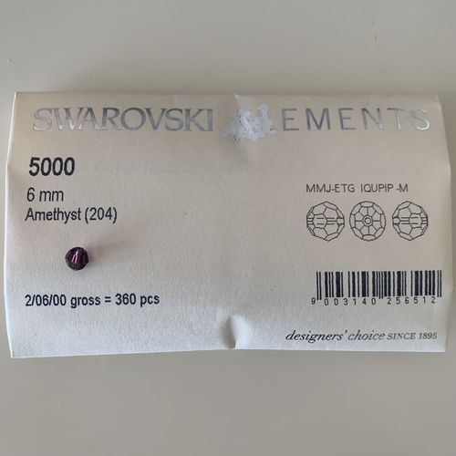 Swarovski Perlen 6 mm, amethyst