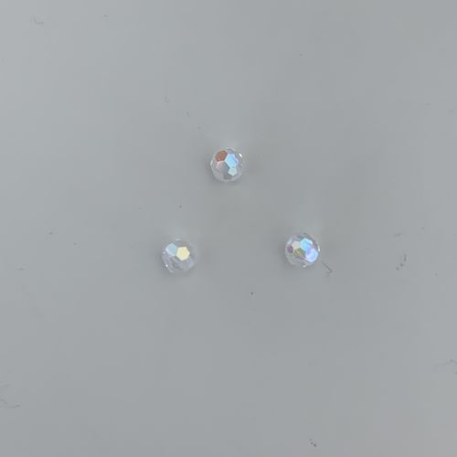PRECIOSA rund facettierte Perlen 3 mm, crystal AB